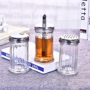 Keuken Opslag Organisatie 300ML Kruidenpot Helder Glas Peper Shaker Olijfolie Cruet Levert Zout en Poeder Container Gadget Gereedschap 230627