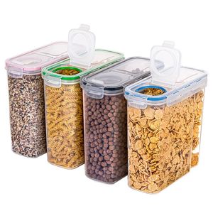 Organización de almacenamiento de cocina Paquete de 4 Contenedores herméticos de almacenamiento de alimentos secos Dispensador de cereales Recipiente para harina de azúcar Gran capacidad 4000 ml 231213