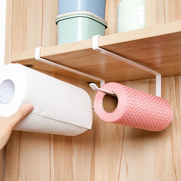 Porte-rouleau d'organisation de rangement de cuisine, pour portes de placard et sous-armoire, distributeur de serviettes en papier, outil