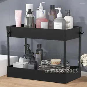 Keukenopslag Organisator 2 -laags lade onder badkamer wastafel badkamel schuifmanden kast cosmetica