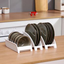 Rangement de cuisine en plastique Anti-déformation, organisateur domestique ventilé, étagère de Drainage de la vaisselle, support de bol, support de couvercle de Pot