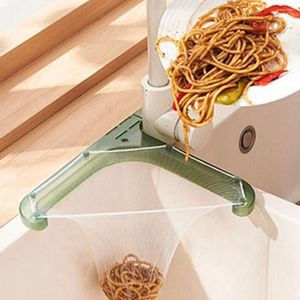 Keuken opslag plastic gootsteen driehoekige afvoerrek anti-verstopte hangende voedselrestenfilter verstelbaar met zeeflinks