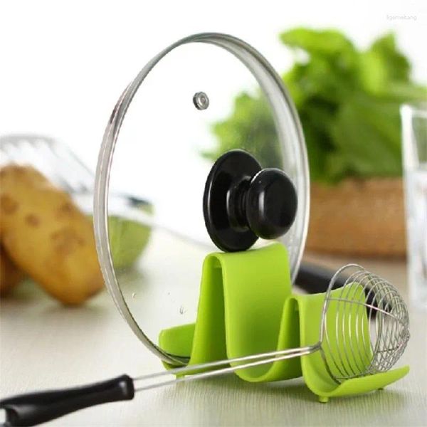 Rangement de cuisine en plastique en forme de vague, couvercle de casserole, couvercle de coque, supports de louche, support de cuillère, outils de cuisine