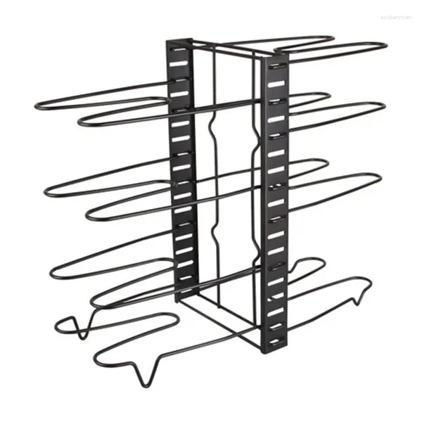 Pot de rangement de cuisine et support organisateur de casseroles pour armoire réglable 8 niveaux casseroles porte-couvercle ustensiles de cuisine