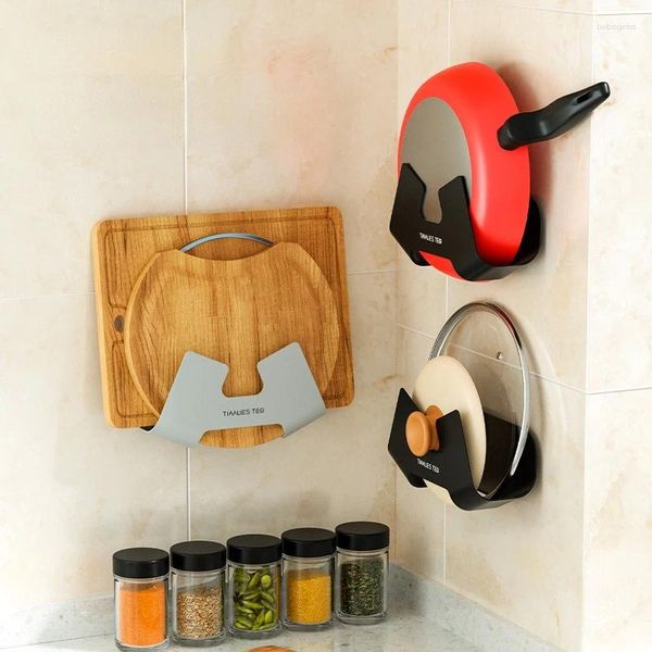 Cuisine de rangement Pot Pot-couvercle Outils muraux accessoires Accessoires Draginage à plat étagère Rabager pour les produits de nouveauté de sécheuse pliable