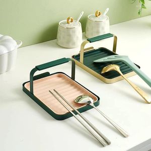 Support de couvercle de Pot de rangement de cuisine, organisateur pour armoire, support de repose-cuillère en fer, support de luxe multifonctionnel pour ustensiles