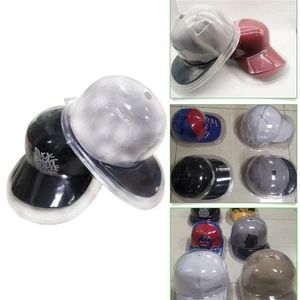 Almacenamiento de cocina cubierta transparente de PVC sombrero de ala plana caja curva gorra de béisbol caja de exhibición sombreros