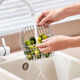 Rack de rangement de cuisine 304 Panier de vidange en acier inoxydable lavage des légumes de fruits