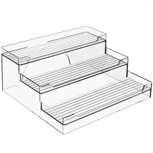 Le support de rangement de cuisine libère le garde-manger pour les pots et les canettes de boîtes de conserve - Présentoir de garde-manger