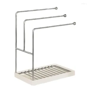 Keuken opslagrek metalen roestvrijstalen afvoer accessoires gootsteen schuren kussendesk organizer waterdichte ruimte besparing