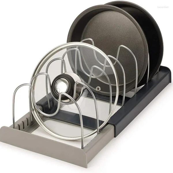 Pots de rack de rangement et casseroles Organisateurs d'armoires en acier inoxydable