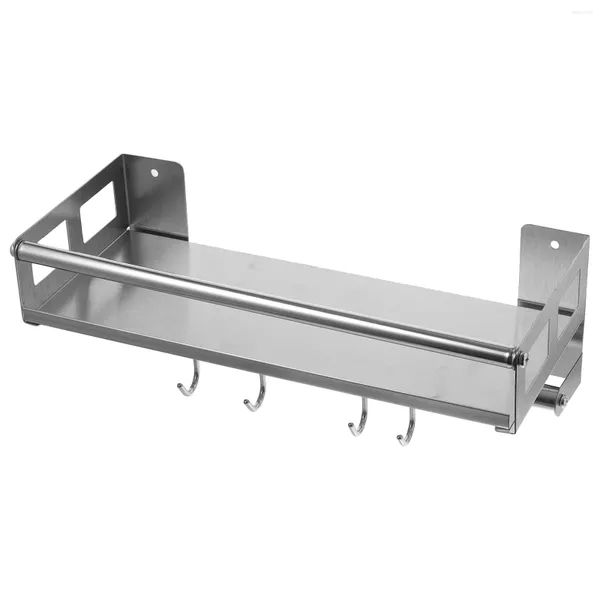 Estante de almacenaje para cocina, estante de acero inoxidable, estantes para macetas colgantes, soporte para condimentos, soporte de utensilios de cocina de montaje en pared de Metal