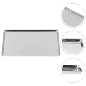 Cuisine Storage Rectangulaire Plat à vapeur Plat de vapeur Métalle Plaque de dîner barbecue Biscuit Bâteau de four en acier inoxydable Saucettes