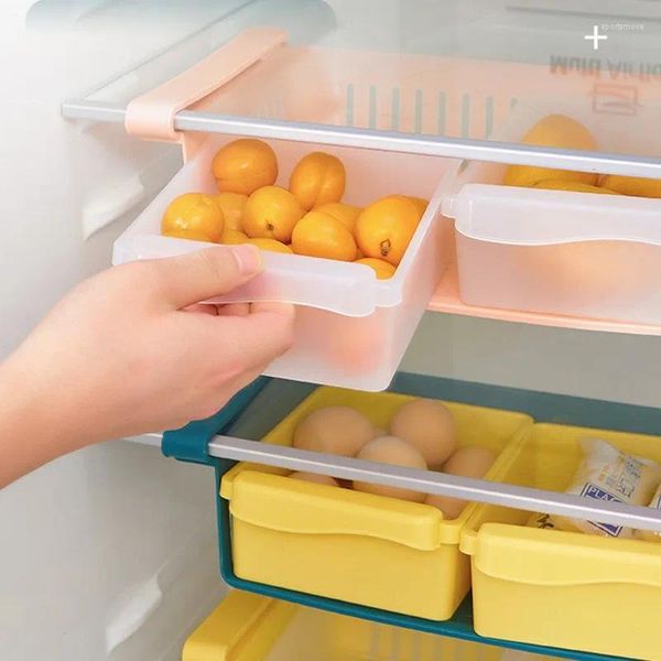 Caja para refrigerador de almacenamiento de cocina, tipo cajonera, soporte para alimentos, transparente y Visible, organizador para nevera de calidad alimentaria, suministro de contenedor