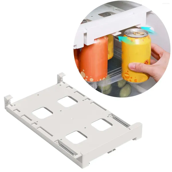 Rangement de cuisine réfrigérateur organisateur suspendu bacs peut distributeur support Soda boisson en conserve récipient alimentaire bac en plastique support réfrigérateur