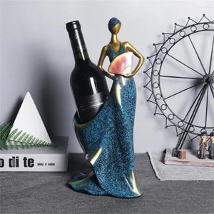 Keukenopslag hars creatief schoonheid beeldje Noordse stijl thuisbar decor cadeau ornament rek wijn fleshouder houder