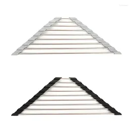 Rangement de cuisine Roll up for Triangle Plat Drying Rack Évier Corner Sponge Poldable