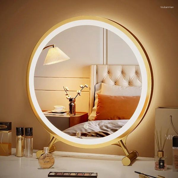 Miroir de maquillage rond de rangement de cuisine Grand bureau de bureau