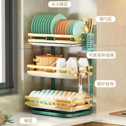 Cuisine Storage SH 2024 Année Aoliviya Dish Rack Countertop Mall suspension Séchoir de bol Drain Table Vérifier l'organisateur