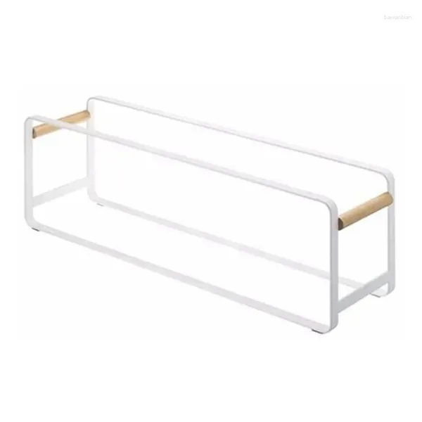 Rack de chaussure de rangement de cuisine Small Small Empilable Wood Staglf pour placards 20.8x5.5x6.4in