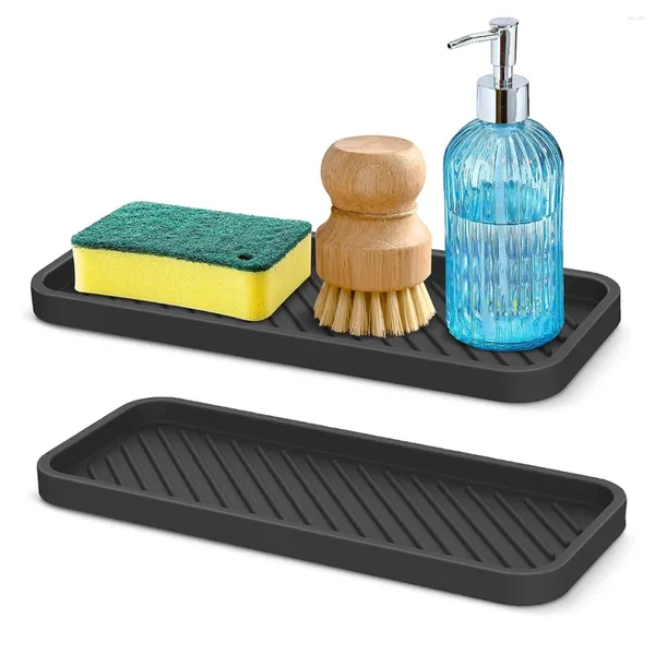 Cuisine Storage Silicone Évier-pavé Savon Dispensateur Plate-toit Champion de douche de salle de bain Boucle de shampooing Édouteuse