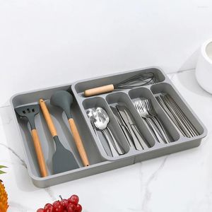 Almacenamiento de cocina, organizador de cubiertos, cajón, soporte para utensilios, compartimento para cubiertos