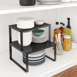 Rangement de cuisine, comptoir Simple, étagères à plusieurs niveaux, supports de bureau, compartiments d'armoire, Pot monocouche divisé