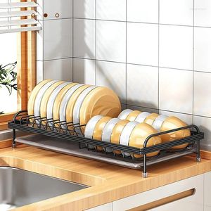 Keukenopslag Eenvoudig metalen rek Aanrecht Uittrekbare schotel Afvoerkasten Servies Eetstokjes Organizer Plank