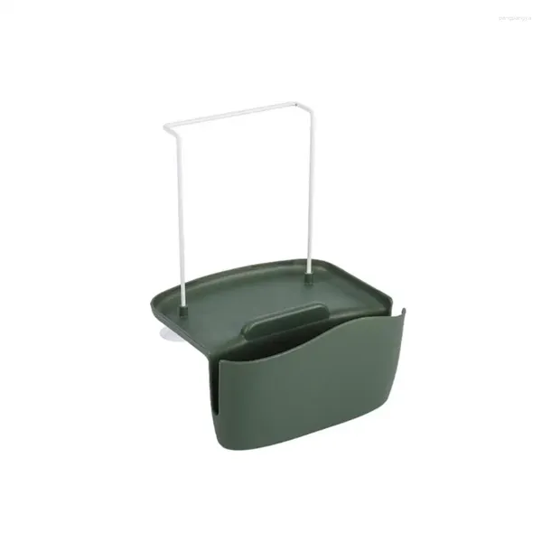 Panier d'évier de rangement de cuisine avec ventouse, trous de vidange suspendus, organisateur pour savon, éponge, support étagères, vidange de serviettes