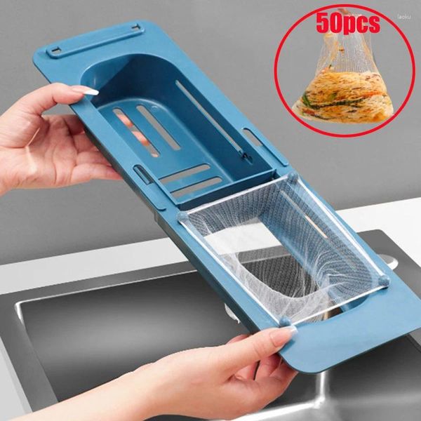 Ratadizo de almacenamiento de cocina Rack Filter Mesh Bag Sponge Fiashing Estante Gadget Residuento Regal