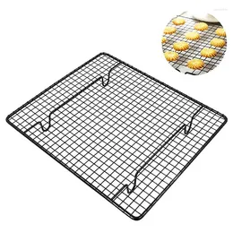 Rangement de cuisine, petite grille de refroidissement du pain chiffrée noire, antiadhésive, séchage des gâteaux et des biscuits, 26cm x 22cm, confortable