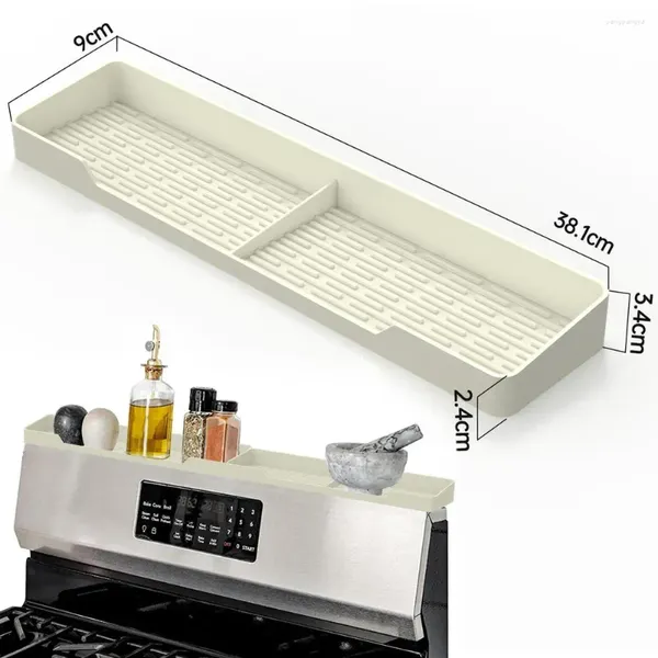 Étagère à épices de rangement de cuisine, moderne Simple multicolore de qualité alimentaire, poêle magnétique en Silicone, organisateur d'étagère supérieure