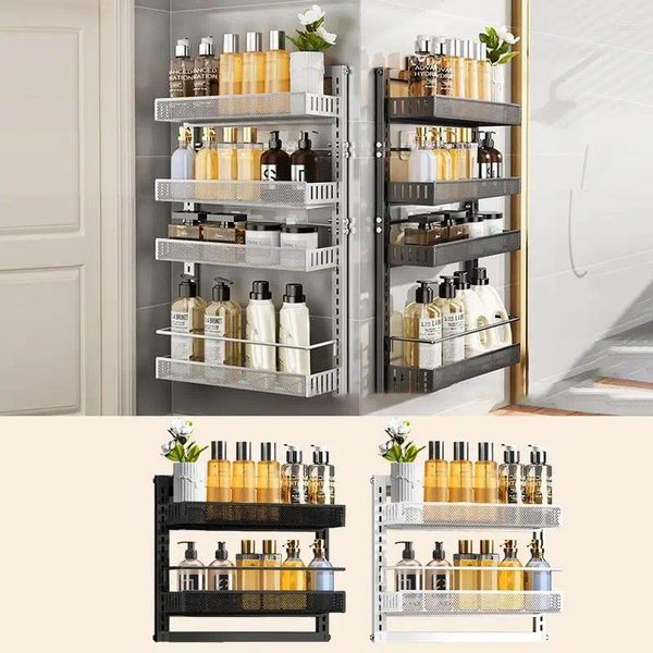 Kitchen Storage Spices Rack Organisateur non pas frappé une étagère multifonctionnelle sur la porte Organisation pour les jars Conteneurs Bouteilles