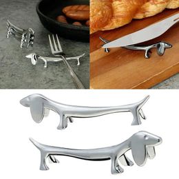 Rangement de cuisine Abscript en acier inoxydable Stand de table de table de table de chien en forme de métal en forme de spoon à brickstickskitchen