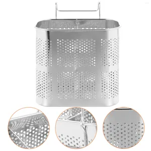 Rangement de cuisine porte-baguettes en acier inoxydable, panier suspendu, seau de vidange d'argenterie, cuillère, support de séchage d'ustensiles