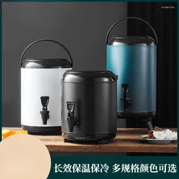 Cuisine Storage en acier inoxydable Isolation thermique Paint Color Couleur de thé Milk Thé à thé Bode de soja Coffee Shop Special