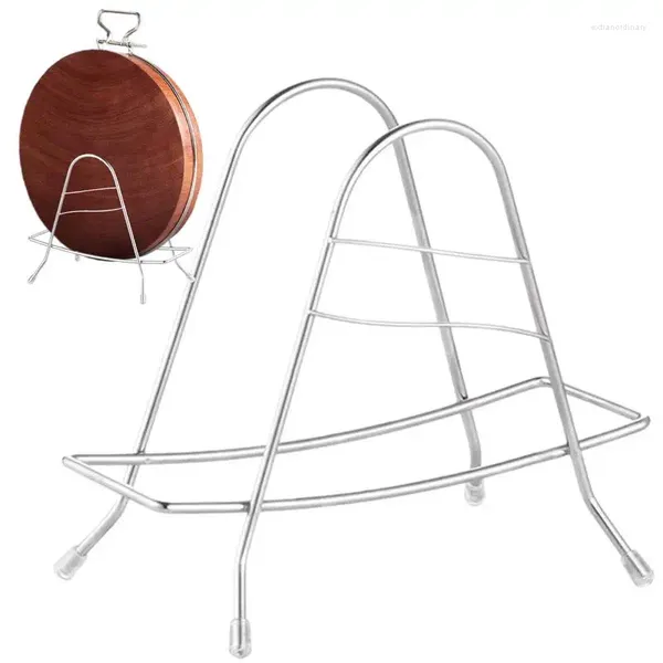 Almacenamiento de cocina, soporte para tabla de cortar de acero inoxidable, estante de secado, tapa de olla resistente para gabinete, encimera, mesa