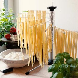 Manual de spaghetti de almacenamiento de cocina colgante fácil limpio de pasta plegable de secado accesorios de rotación de rotación Herramientas