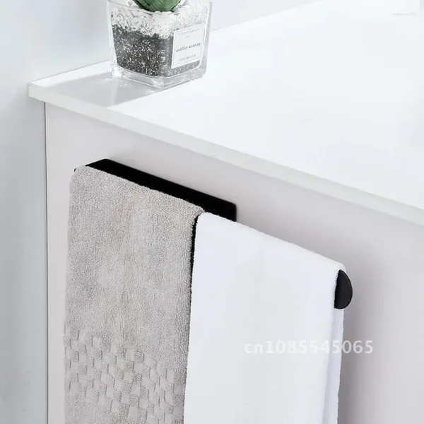 Rangement de cuisine en acier de serviette de serviette de salle de bain Punch Punch gratuit en papier hachant noir