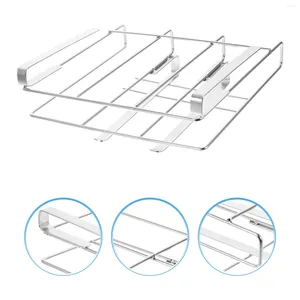 Cuisine de rangement en acier en acier étagère en verre d'organisateur en acier inoxydable pour hacher les planches