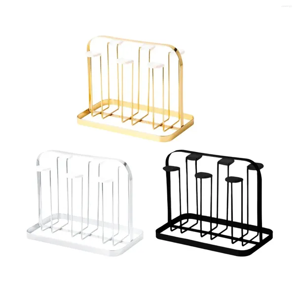 Almacenamiento de cocina, elegante soporte para secado de tazas de café, organizador de vasos y tazas de té, colgador de 6 tazas, ganchos protectores de silicona para el hogar y cafetería