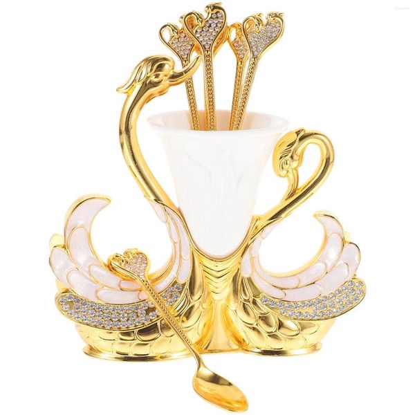 Swan Swan Swan Fork Base Spoons Metal Organizer Organizer le porte-coffre Ustensiles Ustensiles