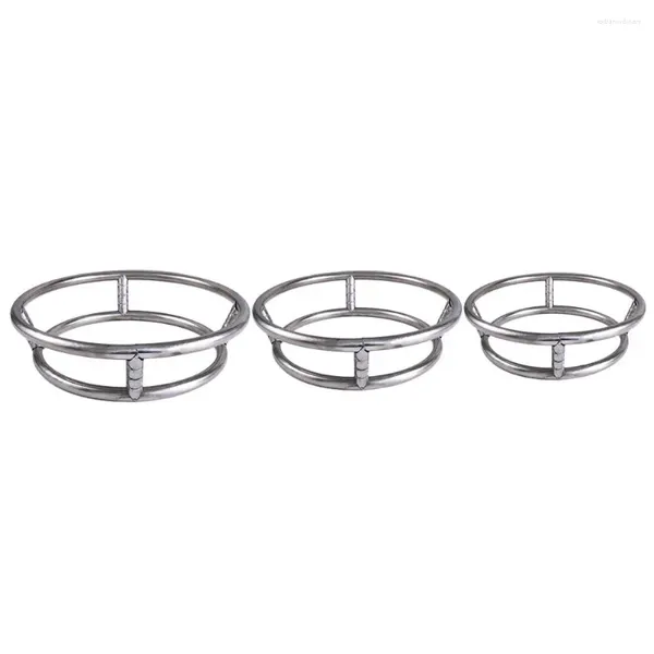 Stockage de cuisine épais 1 pièces pour Pot cuisinière à gaz poêle à frire isolation Double anneau support étagères fournitures Wok étagère