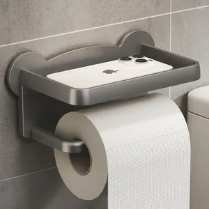 Keukenopslag toiletpapier houder stand muur gemonteerd dispenser badkamersrek voor tissuebox plank telefoon