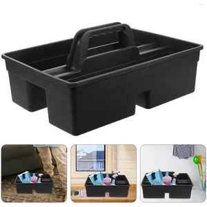 Cesta de herramientas de almacenamiento de cocina, organizador de limpieza de PP, caja de plástico para el pecho, caja portadora de suministros para coche