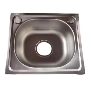 Évier de rangement de cuisine, bol simple avec tuyau d'eau, conception de Drainage rapide, antirouille 37cm x 32cm, éviers de Bar robustes à montage sur le dessus