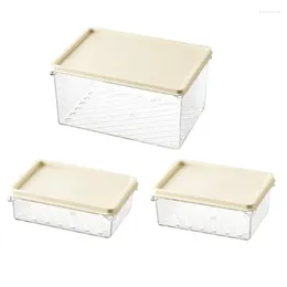 Boîte de rangement transparente pour réfrigérateur alimentaire, boîte de rangement de cuisine avec couvercles, conteneur de séparation multifonctionnel rétractable anti-fuite pour réfrigérateur