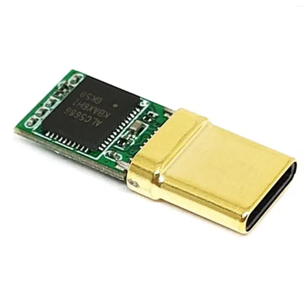 Cocina de almacenamiento USB-C CHIP DE Decoder de enchufe masculino ALC5686 Tapado de oro 1U 32bit 384KHz Audio Conector de carga rápida DIY Adaptador