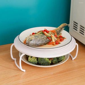 Support de vapeur utile pour rangement de cuisine, rond en matériau PP Anti-déformation, conception pliable, étagère chauffante