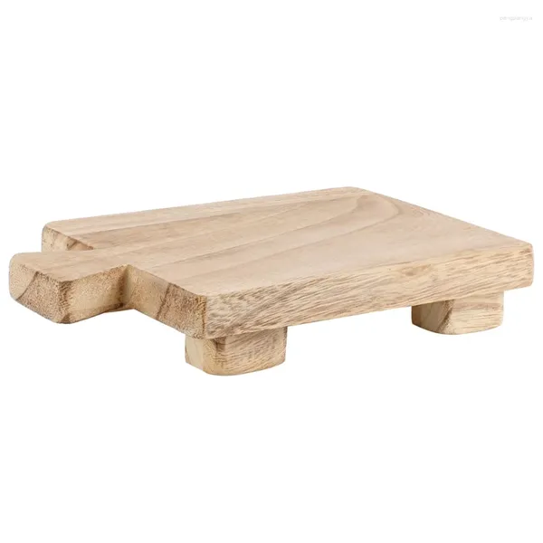 Almacenamiento de la cocina Base de madera Bandeja para el baño Soporte de jabón de jabón de joyería de joyería